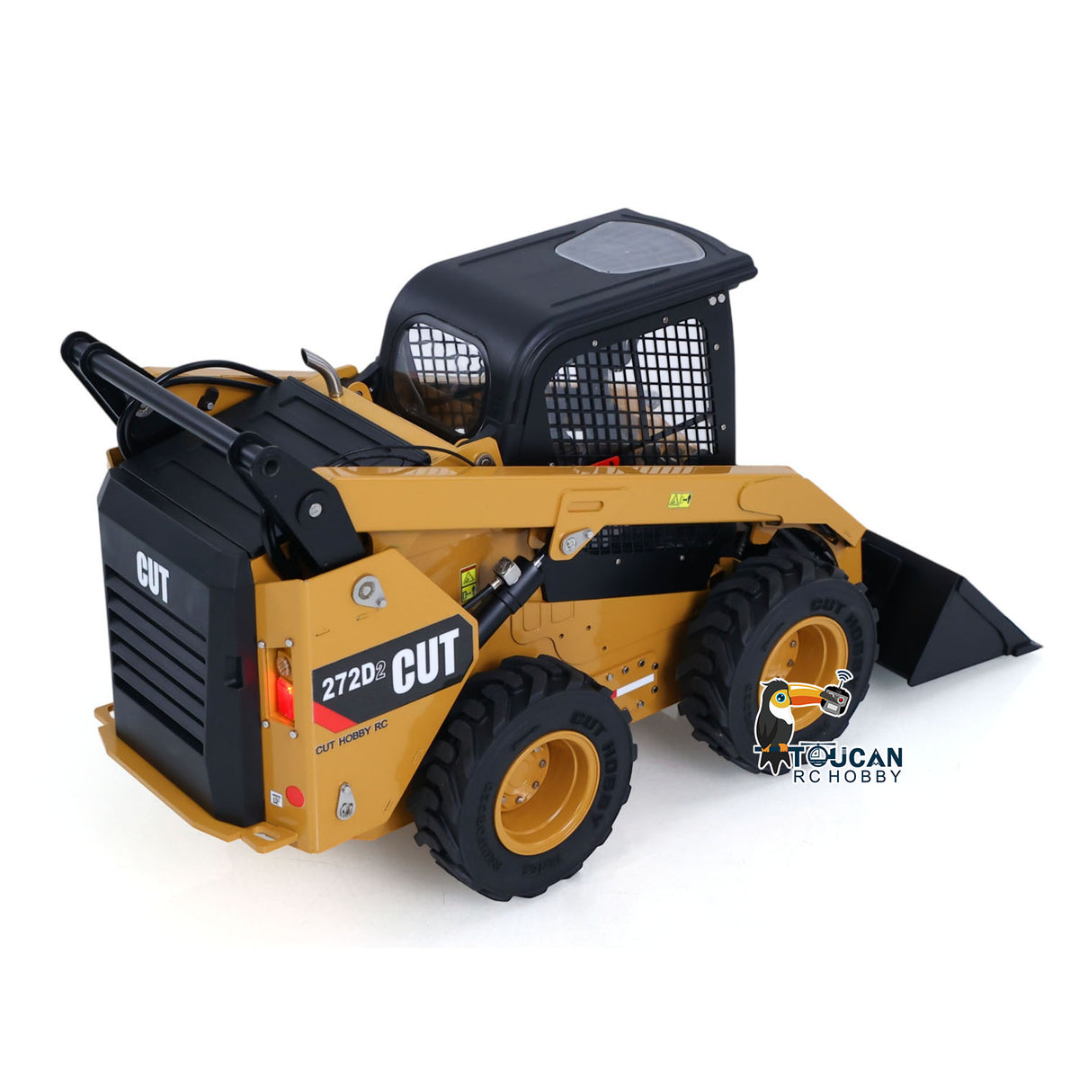 In Stock CUT RC Hobby 1/14 RC  Wheeled Skid-Steer Loader 272D2  3CH Valve Manual Quick Coupler Metal RTR
