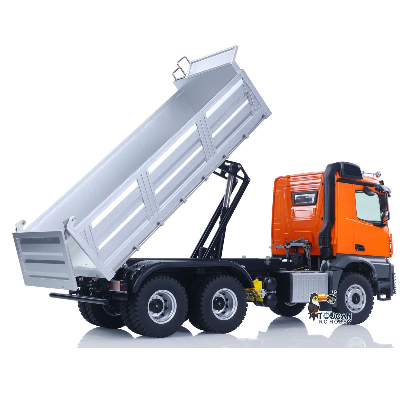 Fast Free Shipping 1/14 2.4G Remote Control Electric Lifting Dumper 5702 Model 6*6 Tipper Vehicle 2Speed Sound Light Motor RTR Car