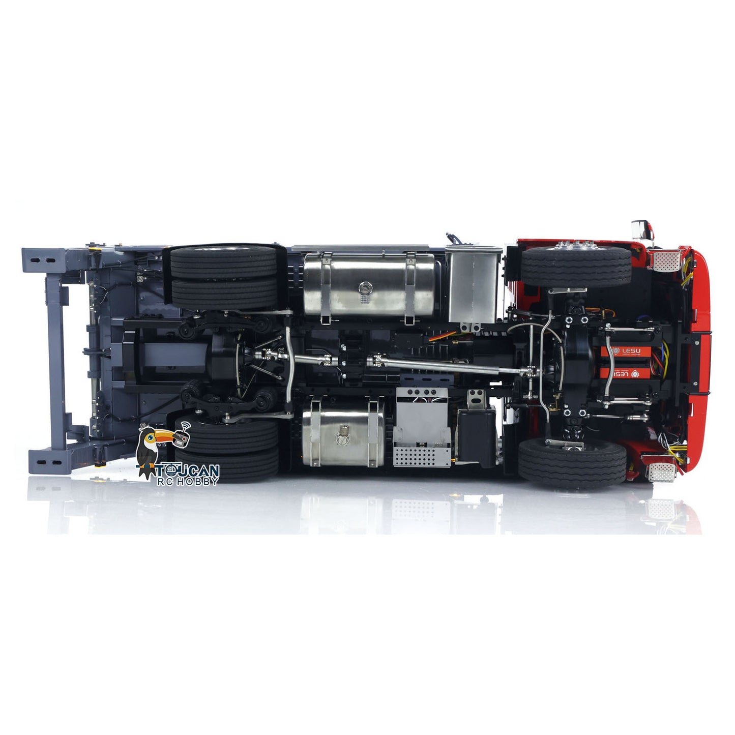 LESU Metal 1/14 RC Hydraulic Swing Arm Garbage Dump Truck 4X4 Remote Control Skip Loader RTR TGS Light Sound ST8 Radio Battery