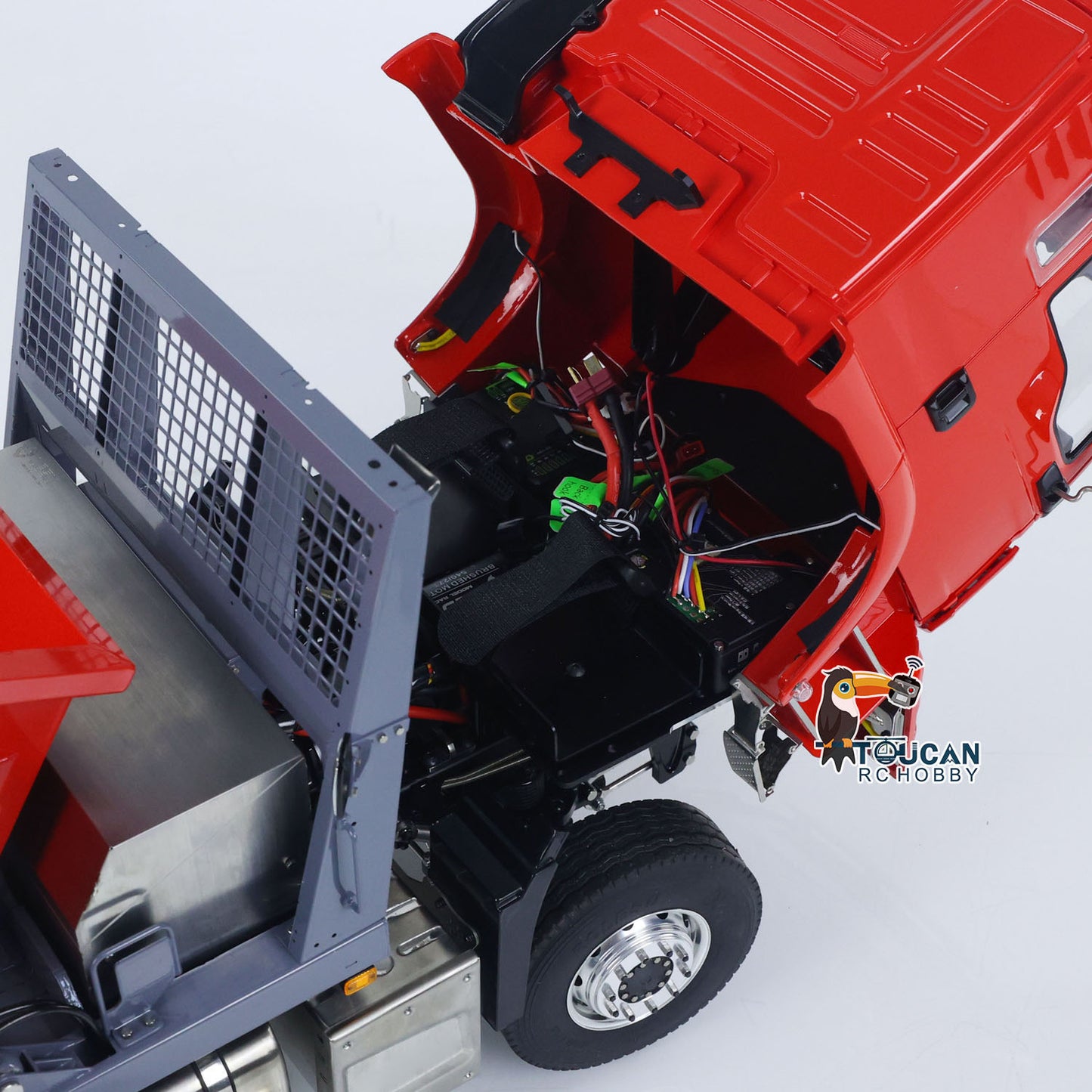 LESU Z0068 1/14 Metal 4x4 Hydraulic Swing Arm Garbage Vehicle 3 Speed Transmission Lock Differential Axles for Backyard Fun