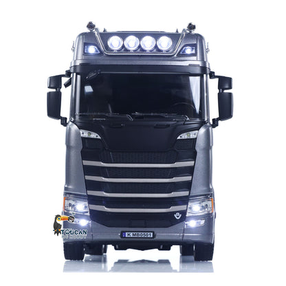 US Stock 1/18 Plastic 6X4 Remote Control Tractor Truck SC 770S 1501 RWD RC Lorry Vehicle Light Sound RTR Model Toys for Adults