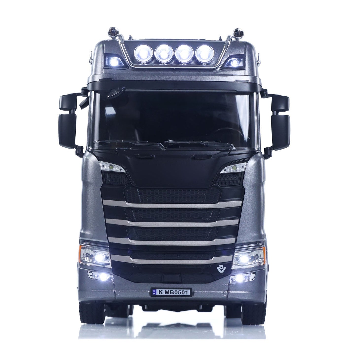 HUINA 1501PRO/1302A 770S 1/18 1/24 Plastic 6*4 RC Tractor Truck Remote Control Lorry Vehicle Light Sound Optional 3Axle Plastic Semi Flatbed Trailer