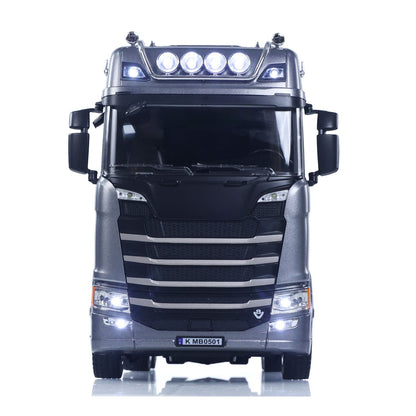 HUINA 1501PRO/1302A 770S 1/18 1/24 Plastic 6*4 RC Tractor Truck Remote Control Lorry Vehicle Light Sound Optional 3Axle Plastic Semi Flatbed Trailer