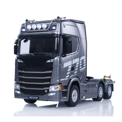 US Stock 1/18 Plastic 6X4 Remote Control Tractor Truck SC 770S 1501 RWD RC Lorry Vehicle Light Sound RTR Model Toys for Adults