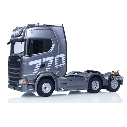 Fast Free Shipping 1/18 Plastic 6X4 Remote Control Tractor Truck 770S 1501 RWD RC Lorry Vehicle Light Sound Ready to Run Model Toys for Adults