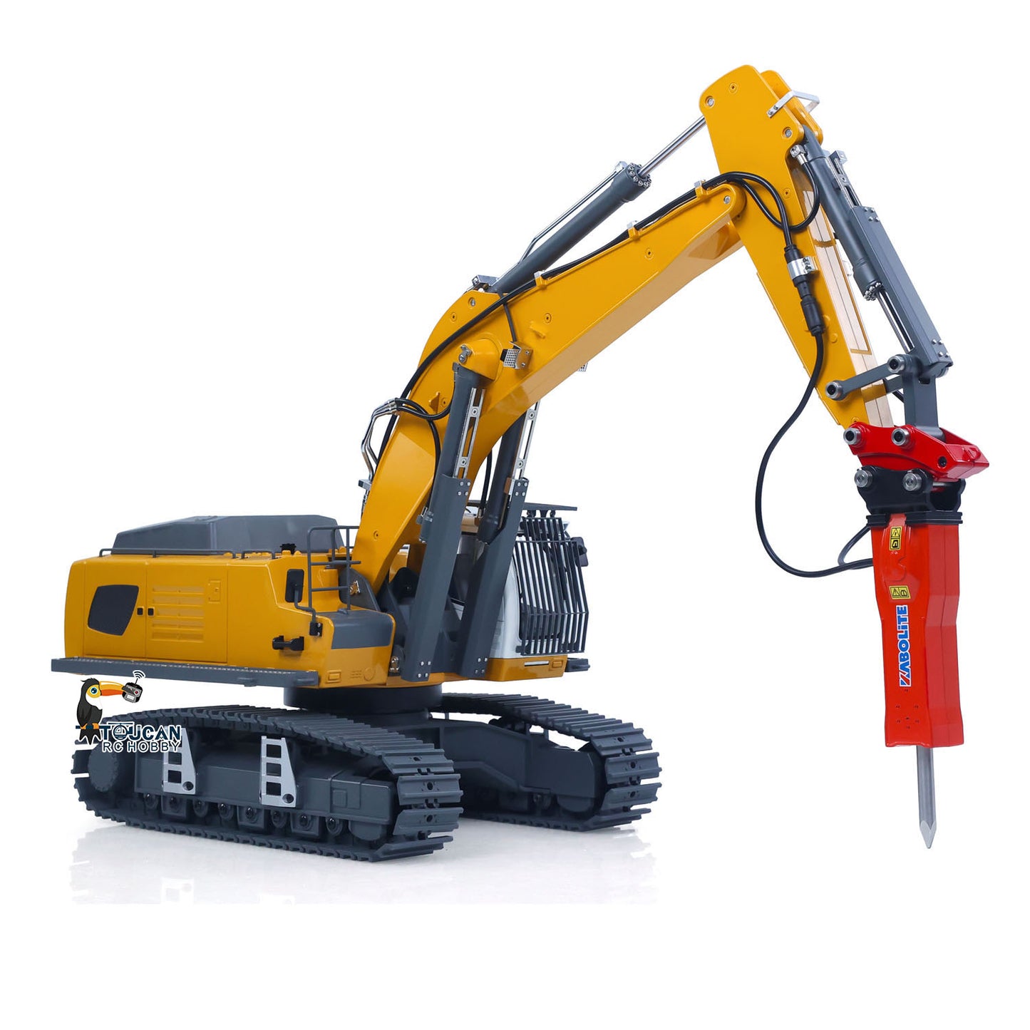 KABOLITE 1/18 K962 100S Remote Control Hydraulic Excavator RC Digger Electric Claw Ripper Hammer Construction Car Machine Toys