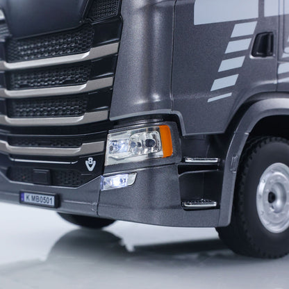 HUINA 1501PRO/1302A 770S 1/18 1/24 Plastic 6*4 RC Tractor Truck Remote Control Lorry Vehicle Light Sound Optional 3Axle Plastic Semi Flatbed Trailer