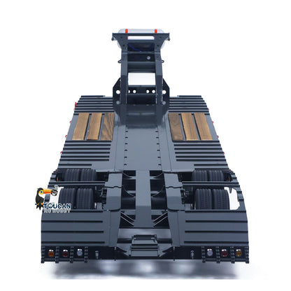 1 Meter Long! Metal 1/14 Heavy Duty 2Axle Low Flatbed Trailer for TAMIYA LESU Radio Control Tractor Truck RC Bulldozer Excavator