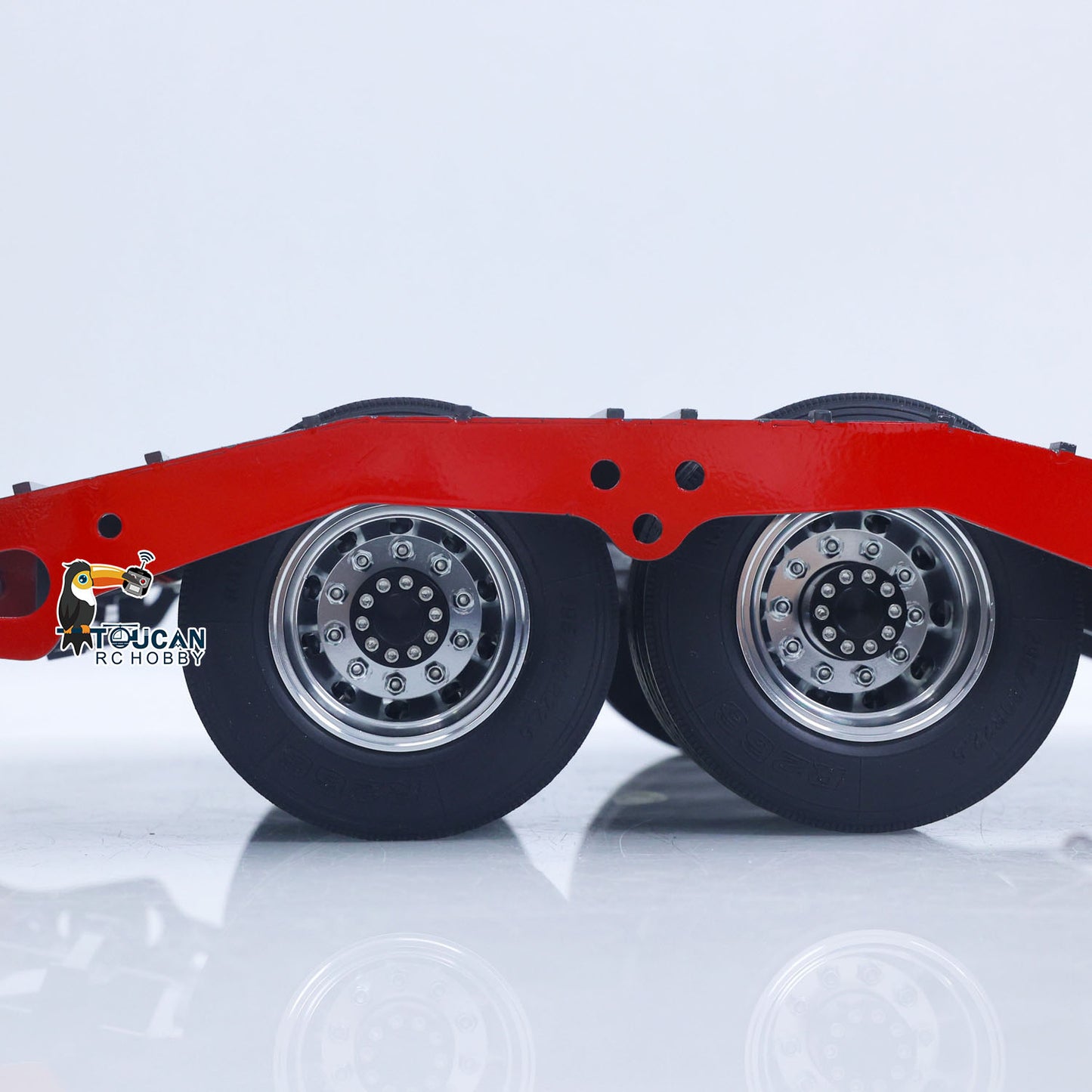 1 Meter Long! Metal 1/14 Heavy Duty 2Axle Low Flatbed Trailer for TAMIYA LESU Radio Control Tractor Truck RC Bulldozer Excavator