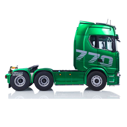 USED KABOLITE Metal 1/14 770S 100 RC Tractor Truck 6x6 Remote Control Lorry RTR Car Model 2Speed Gearbox Differential Lock Battery Radio System Light Sound teshulianjie