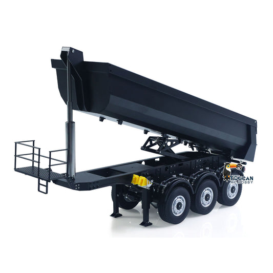 In Stock Kabolite 1/14 Metal Remote Control 3Axles Electric Lifting Semi Trailer Dumper for RC Tractor Truck SC 770S 100 Battery Charger