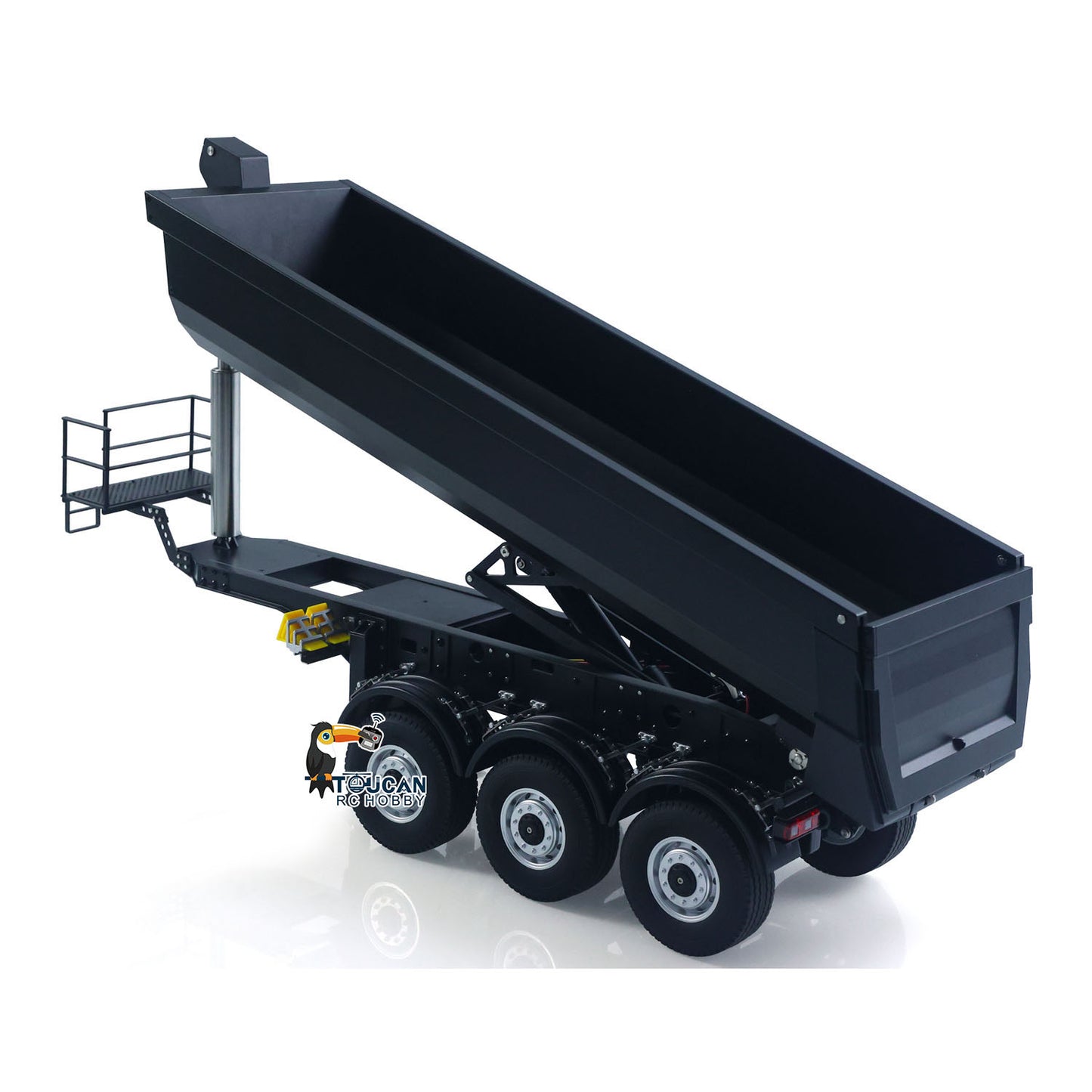 TOUCAN RC HOBBY Kabolite 1/14 Metal Remote Control 3Axles Electric Lifting Semi Trailer Dumper for RC Tractor Truck 770S 100 Battery Charger