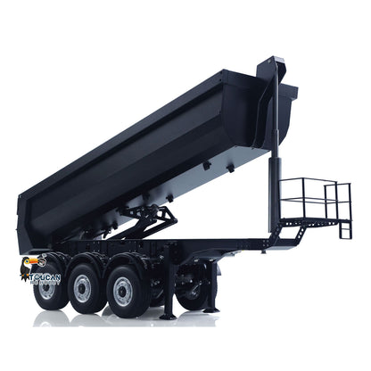 Fast Free Shipping Kabolite 1/14 Metal Remote Control 3Axles Electric Lifting Semi Trailer Dumper for RC Tractor Truck 770S 100 Battery Charger