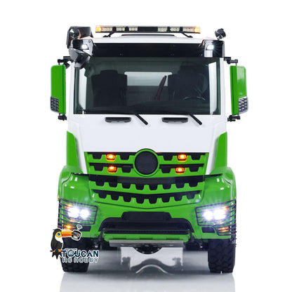 LESU K3363 Cabin 1/14 Metal 6x6 RC Hydraulic Dump Truck 3 Speed Transmission FlySky I6S Radio Controller Differential Lock for Model Enthusiast