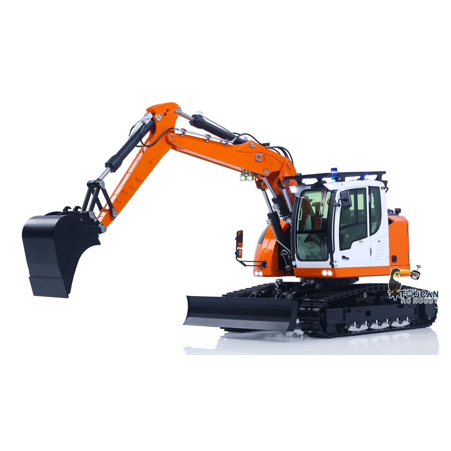 CUT Model Metal 1/14 Remote Control Hydraulic Excavator LR914 RC Tracked Digger 5CH Valve RTR Engineering Vehicle Lights Sounds