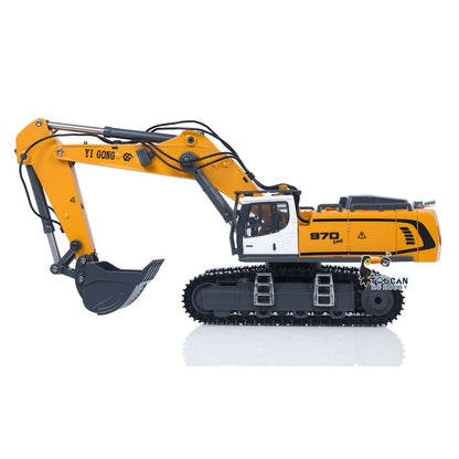 In Stock 1/50 Plastic RC Excavator K970 Mini Electric Lifting Digger Toy RTR Metal Tracks Bucket N20S Motor Lights Sound Remote Control Battery Collectible
