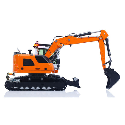 CUT Model Metal 1/14 Remote Control Hydraulic Excavator LR914 RC Tracked Digger 5CH Valve RTR Engineering Vehicle Lights Sounds