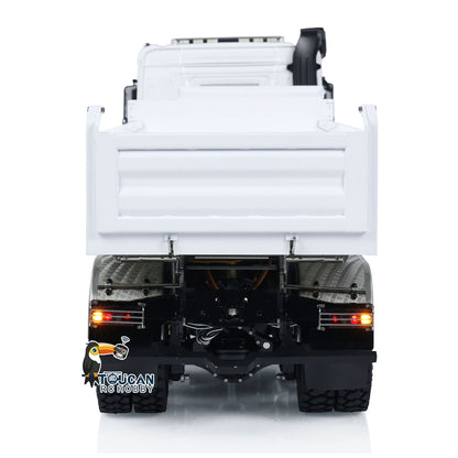 LESU K3363 Cabin 1/14 Metal 6x6 RC Hydraulic Dump Truck 3 Speed Transmission FlySky I6S Radio Controller Differential Lock for Model Enthusiast