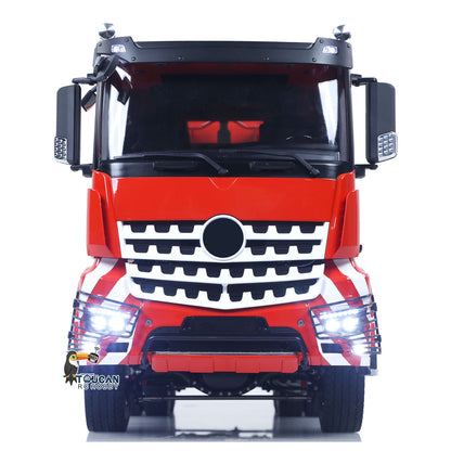 Metal 1/14 RC Hydraulic Dumper 8x8 Roll Off Dump Truck 3363 Emulated Vehicle Model Rear Axle Steering 3-speed I6S Remote Control