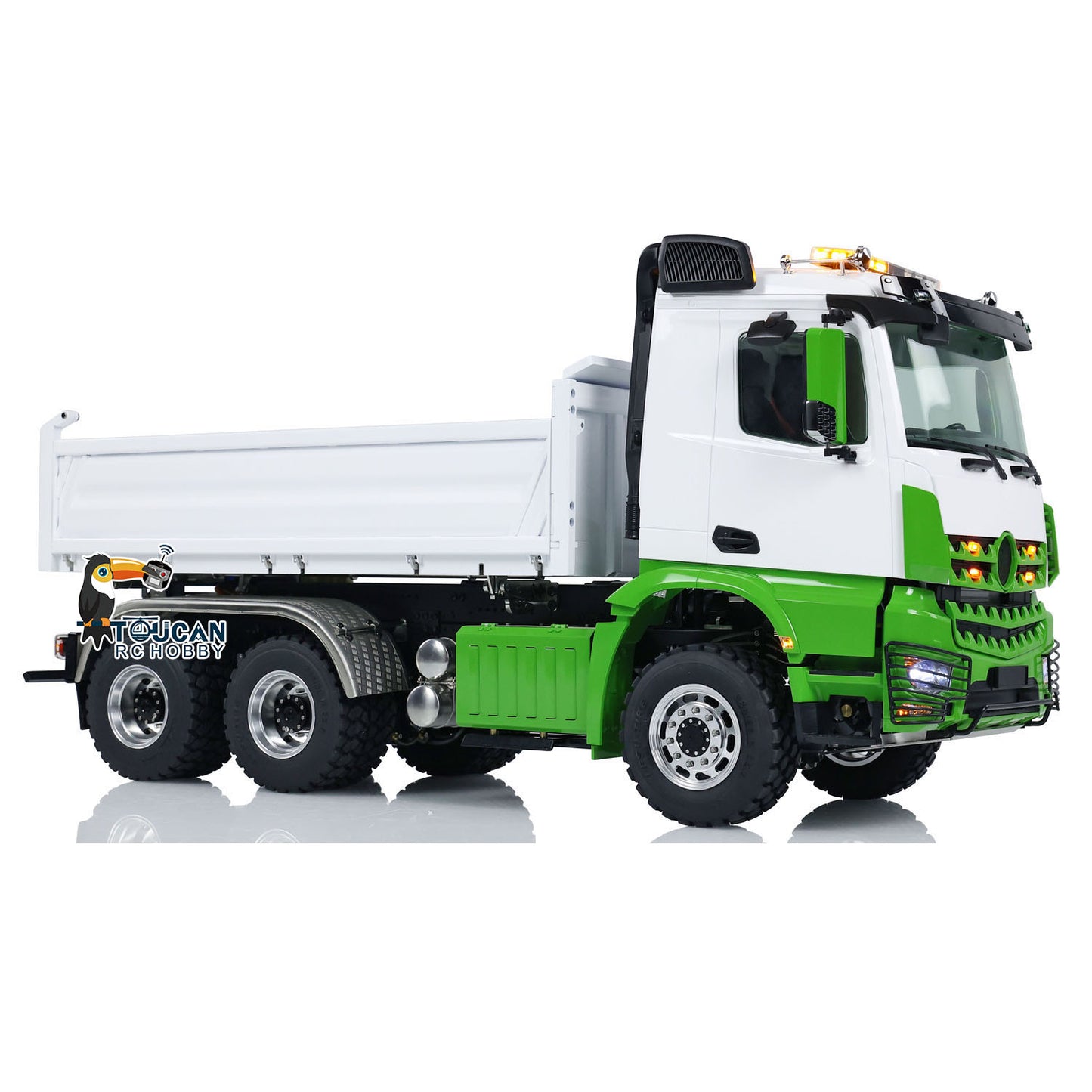 LESU Metal 1/14 6x6 3-way RC Hydraulic Dump Remote Control Tipper Truck Construction Cars Simulation Model RTR