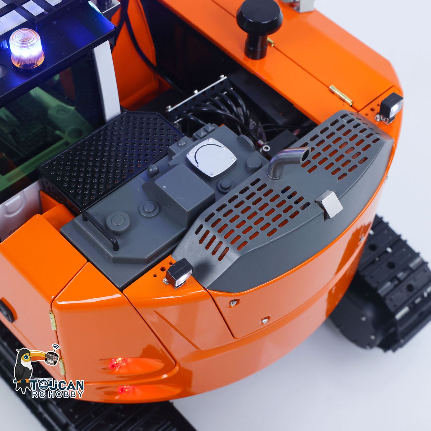 CUT Model Metal 1/14 Remote Control Hydraulic Excavator LR914 RC Tracked Digger 5CH Valve RTR Engineering Vehicle Lights Sounds