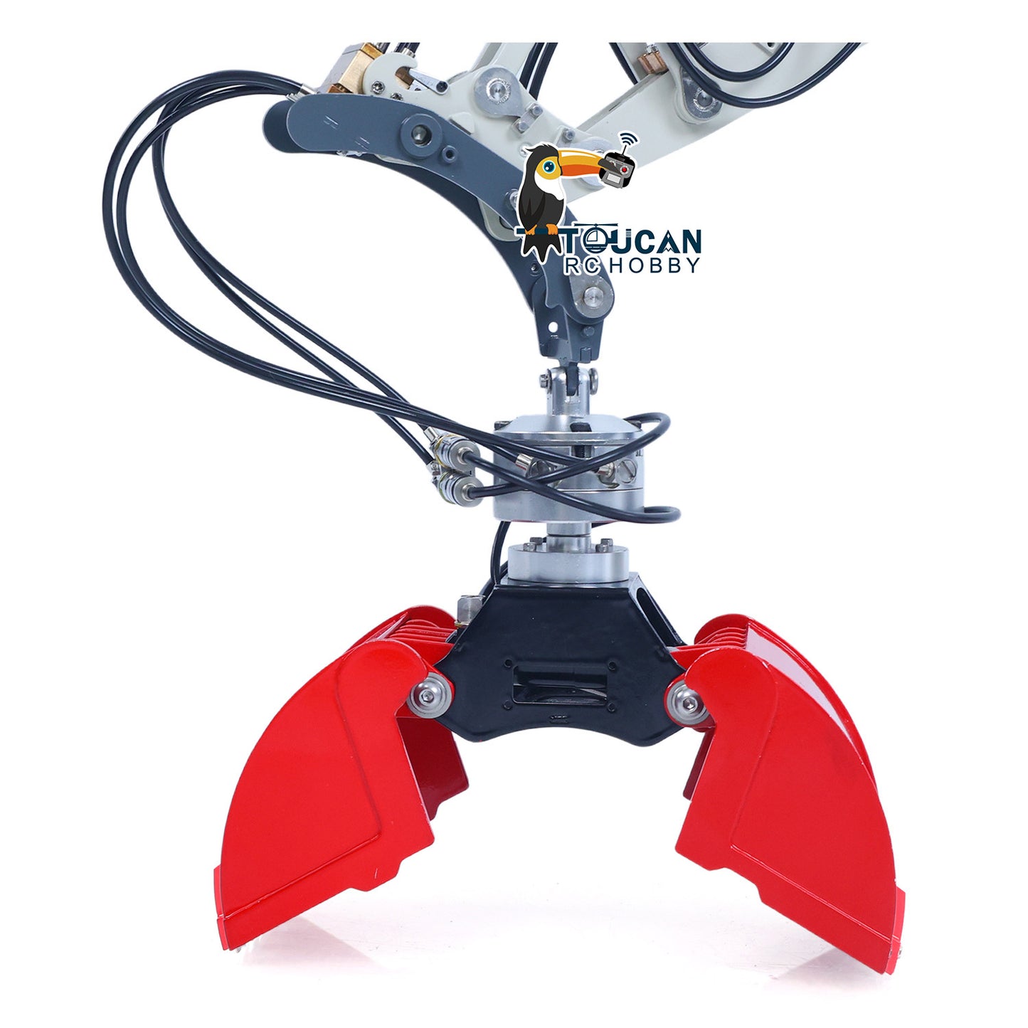 CUT Model Metal Electric Vibrating Tamper/Sweeper/Hydraulic Inclined Wide/Clamshell Bucket/Log Grapple/Wrist for 1/14 RC Excavator LR914 PRO MAX DIY Models