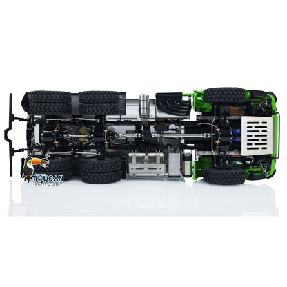 LESU K3363 Cabin 1/14 Metal 6x6 RC Hydraulic Dump Truck 3 Speed Transmission FlySky I6S Radio Controller Differential Lock for Model Enthusiast