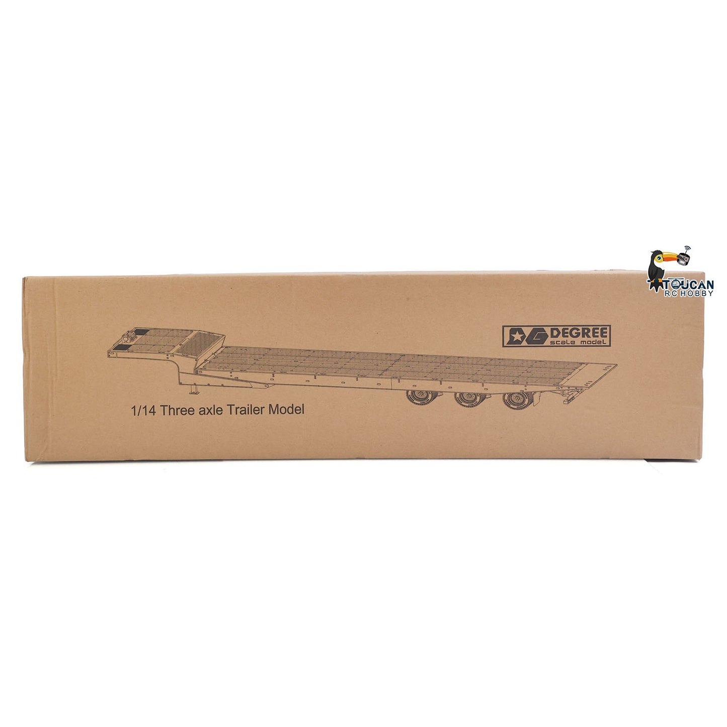Degree Metal 3Axle Trailer 994 Electric Support Leg Winch For 1/14 TAMIYA Remote Control Tractor Truck DIY Model RC Excavator
