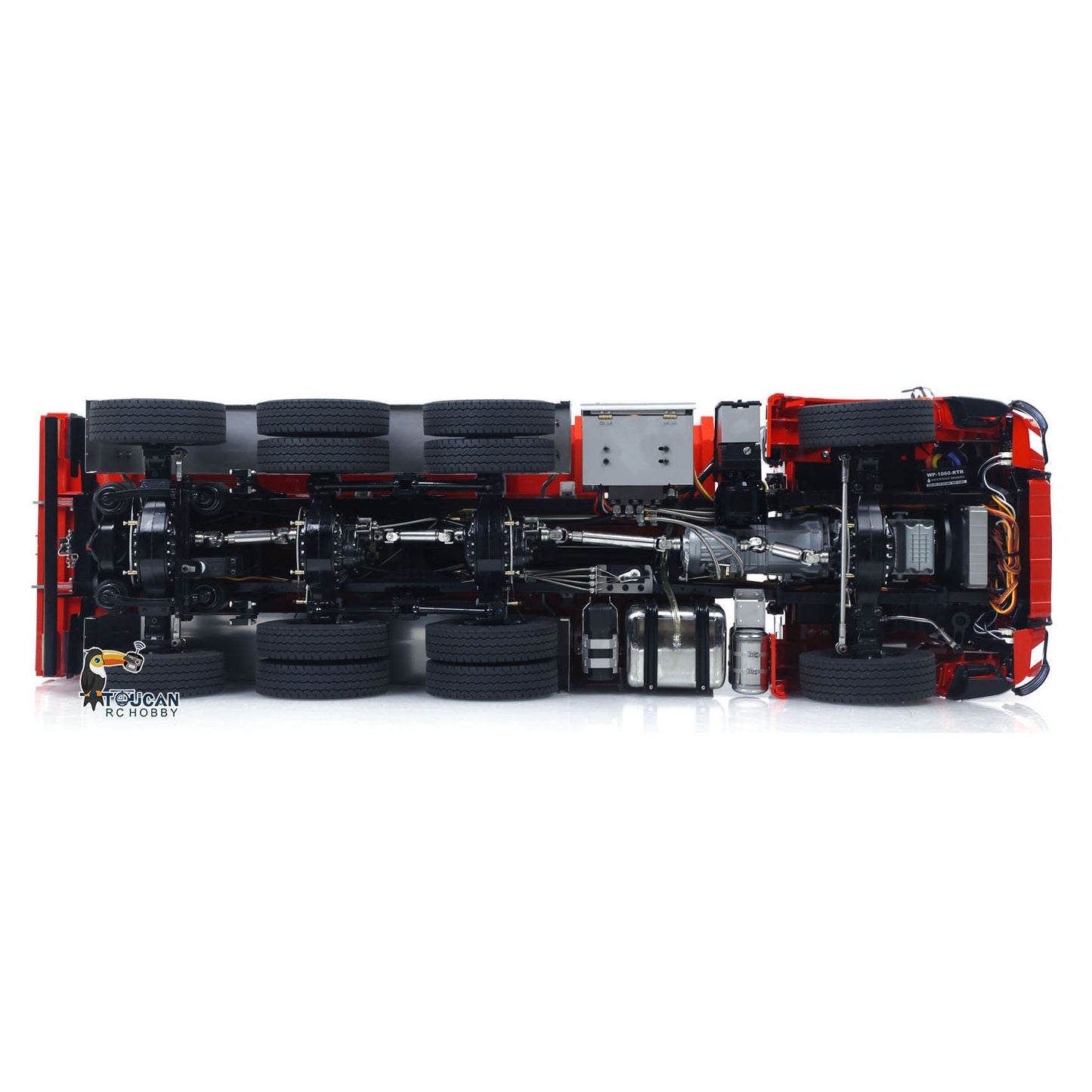 Metal 1/14 RC Hydraulic Dumper 8x8 Roll Off Dump Truck 3363 Emulated Vehicle Model Rear Axle Steering 3-speed I6S Remote Control