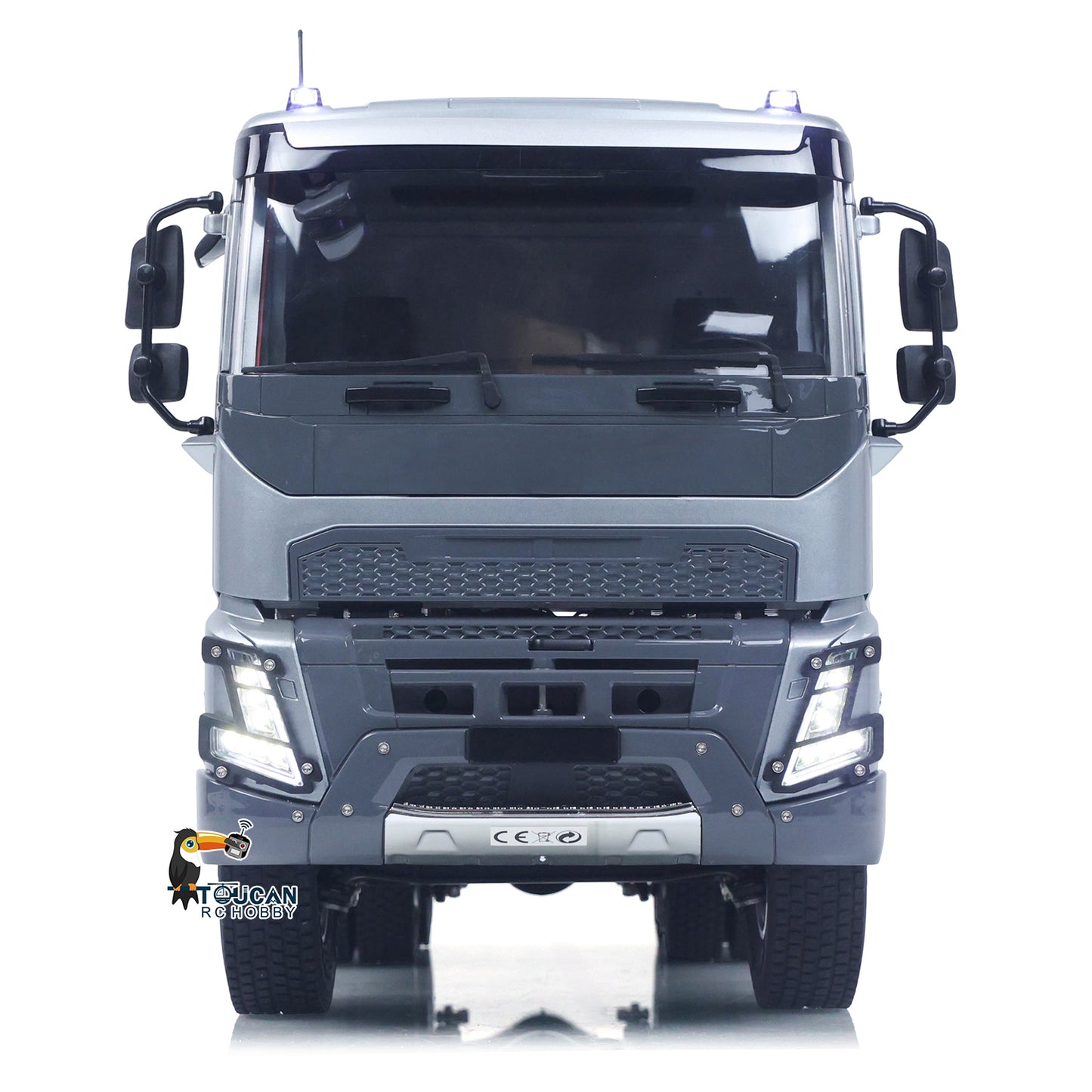 Double E 1/14 6X4 Remote Control Tractor Truck FMX RC Model Vehicle 2Speed Metal Gearbox Chassis Rail Openable Door HotRC Radio