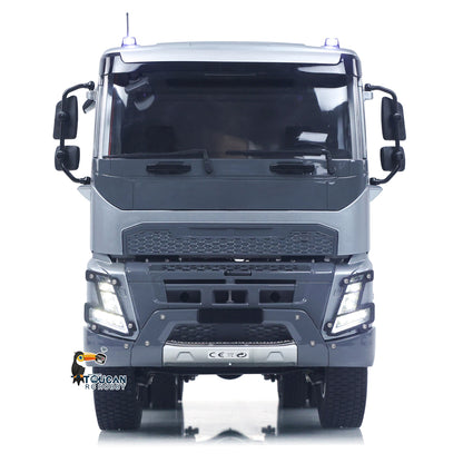 Double E 1/14 6X4 Remote Control Tractor Truck FMX RC Model Vehicle 2Speed Metal Gearbox Chassis Rail Openable Door HotRC Radio