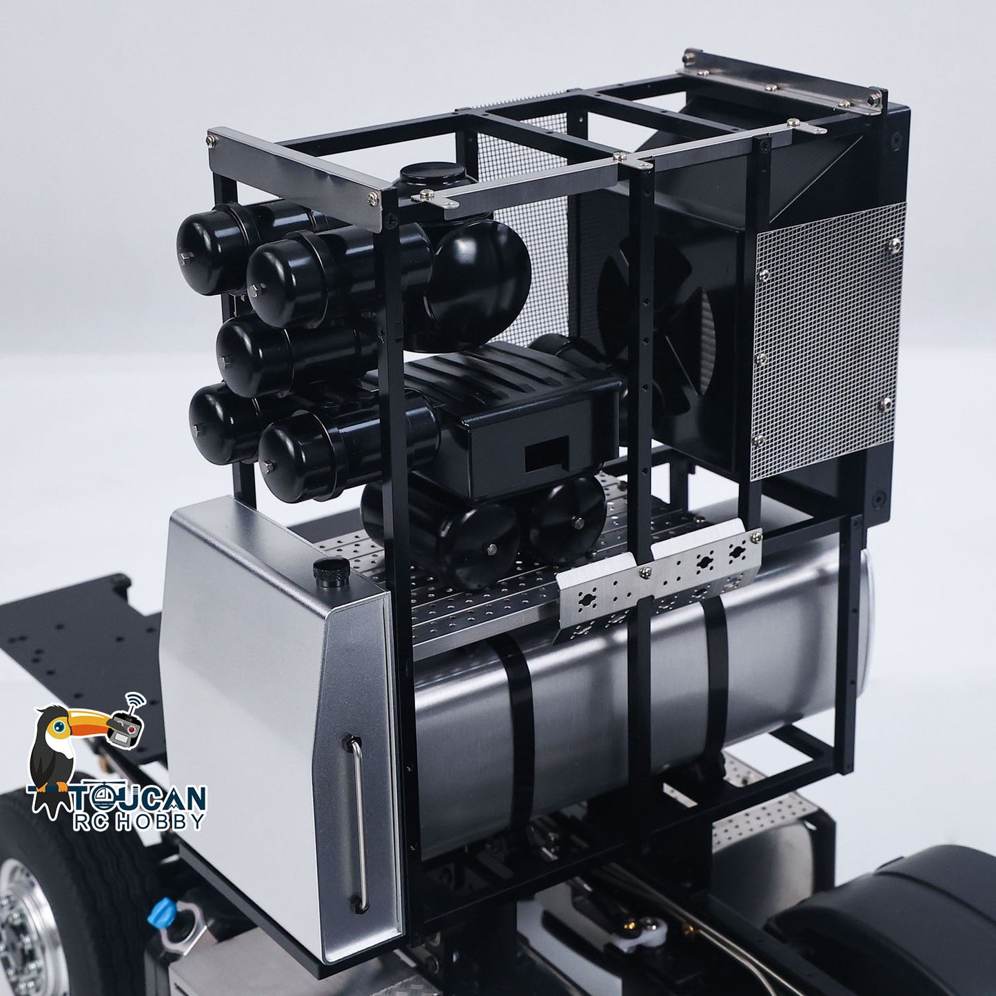 In Stock LESU Metal RC Assembled Heavy-duty Chassis for 1/14 Scale 1851 3363 Tractor Truck 3 Speed Transmission Highline Equipment Rack Truck UpgradeParts
