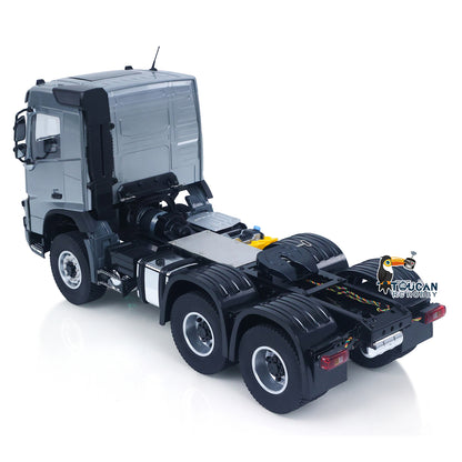 Double E 1/14 6X4 Remote Control Tractor Truck FMX RC Model Vehicle 2Speed Metal Gearbox Chassis Rail Openable Door HotRC Radio