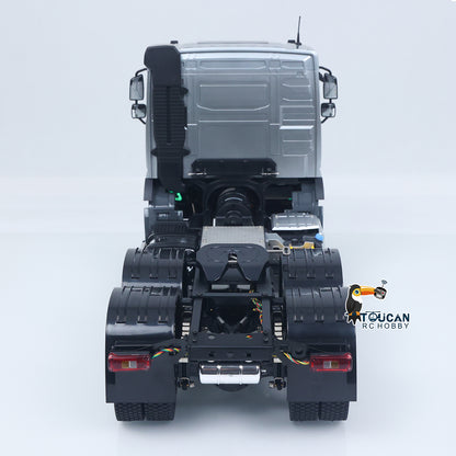 Double E 1/14 6X4 Remote Control Tractor Truck FMX RC Model Vehicle 2Speed Metal Gearbox Chassis Rail Openable Door HotRC Radio