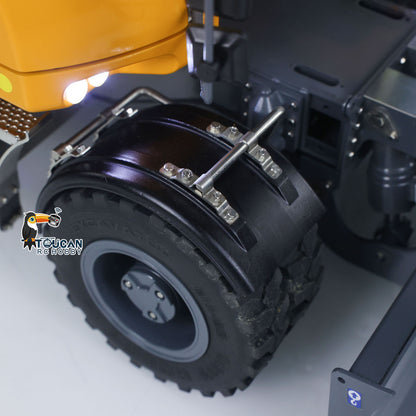 CUT Model LR914 1/14 Metal RC Hydraulic Wheel Excavator RTR 8-Way Valve Axle Differential Lock Hobbywing Fusion Brushless Motor & ESC Quick Coupler Light Sound Tail Hook
