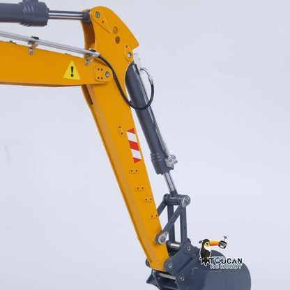 CUT Model LR914 1/14 Metal RC Hydraulic Wheel Excavator RTR 8-Way Valve Axle Differential Lock Hobbywing Fusion Brushless Motor & ESC Quick Coupler Light Sound Tail Hook
