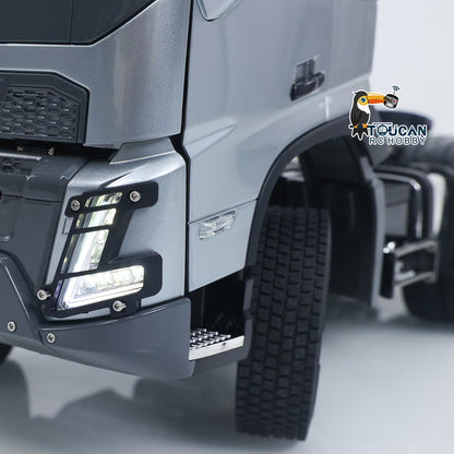 Double E 1/14 6X4 Remote Control Tractor Truck FMX RC Model Vehicle 2Speed Metal Gearbox Chassis Rail Openable Door HotRC Radio