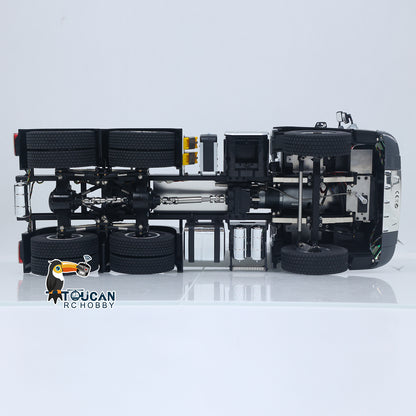 Double E 1/14 6X4 Remote Control Tractor Truck FMX RC Model Vehicle 2Speed Metal Gearbox Chassis Rail Openable Door HotRC Radio