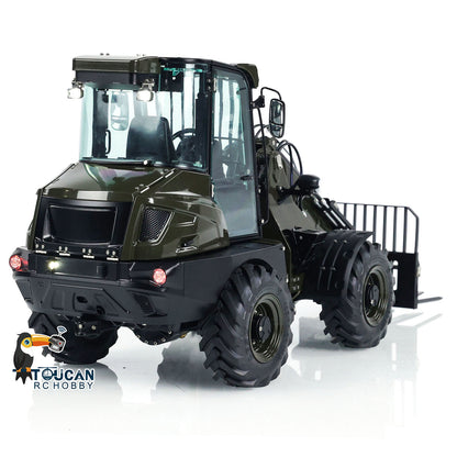 LESU AOUE AT1050 1/14 Metal 4X4 RC Hydraulic Telescopic Arm Loader FlySky I6S Radio Controller Fork Bucket Sound Light System