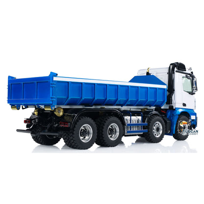 LESU Z0036 1/14 Metal 8x8 Hydraulic RC Roll On Off Dumper 2 Speed Transmission Differential Lock Sound Light System Front Hook