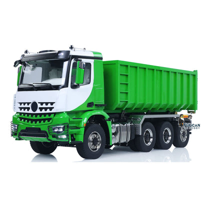 1/14 8*8 Metal Hydraulic RC Full Dump Truck Roll On Off Remote Controlled Tipper Car Hobby Model Sound Light Light System