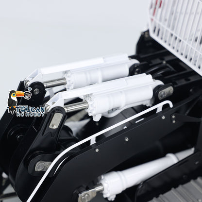 LESU 973K 1/14 Metal RC Tracked Loader Dual Hydraulic Cylinders Openable Bucket Rear Plow High-Torque Drive Wheels Light & Sound System