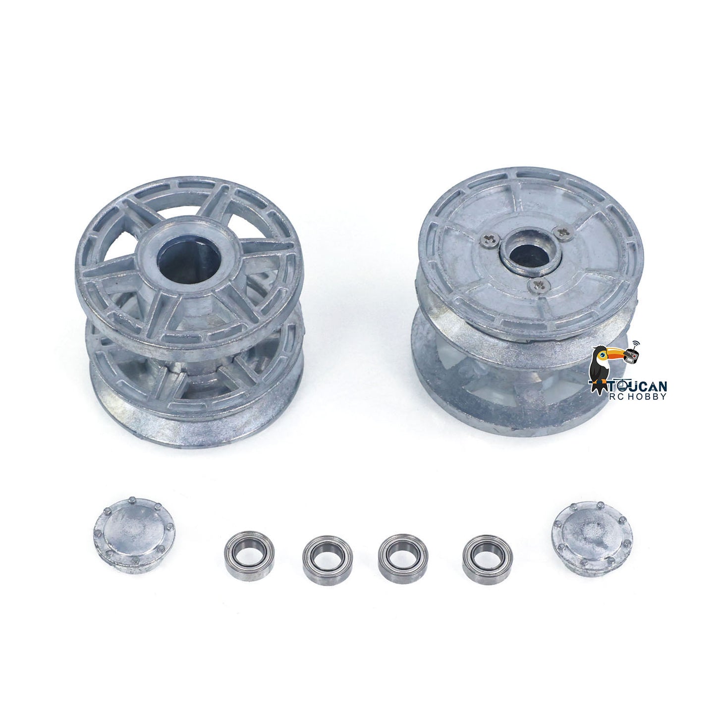 Metal RC Tank Parts Plate Idlers Sprockets Road Wheels Tracks Recoil Barrel Unit for Henglong 1/16 German King Tiger 3888A