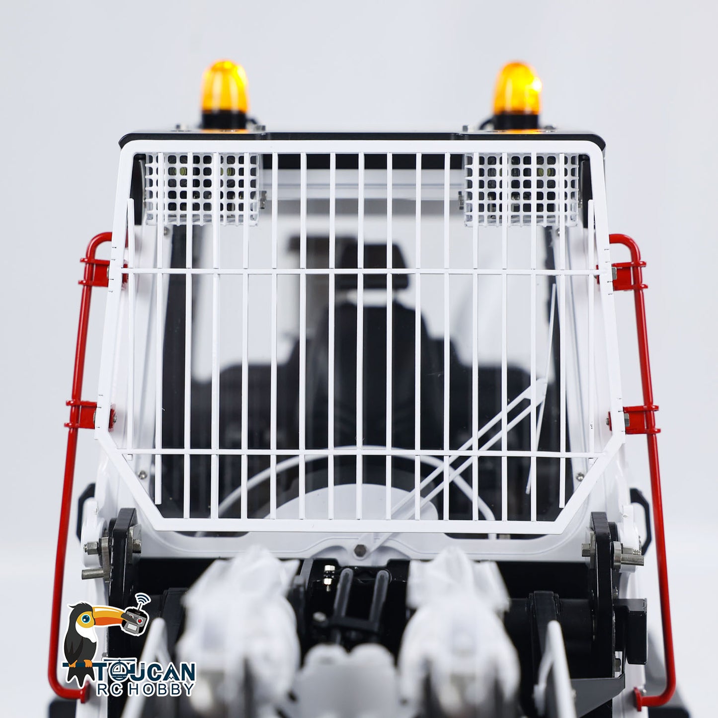 LESU 973K 1/14 Metal RC Tracked Loader Dual Hydraulic Cylinders Openable Bucket Rear Plow High-Torque Drive Wheels Light & Sound System