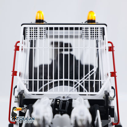 LESU 973K 1/14 Metal RC Tracked Loader Dual Hydraulic Cylinders Openable Bucket Rear Plow High-Torque Drive Wheels Light & Sound System