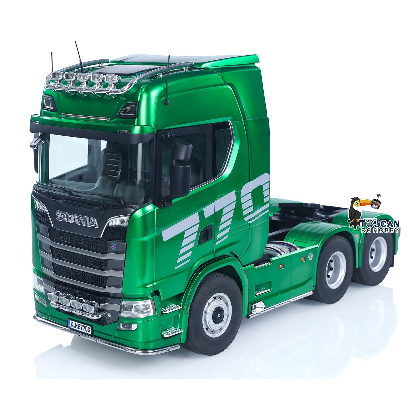 US Stock 1/14 KABOLITE RC Tractor Truck SC 770S 100 6X6 2Speed Romote Control Vehicle Axle Locks Metal Chassis Rail Openable Door RTR