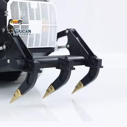 LESU 1:14 RC Hydraulic Tracked Loader AOUE 973K Car Openable Bucket Rear Plow Metal Tracks Sprockets Powerful Good Performance