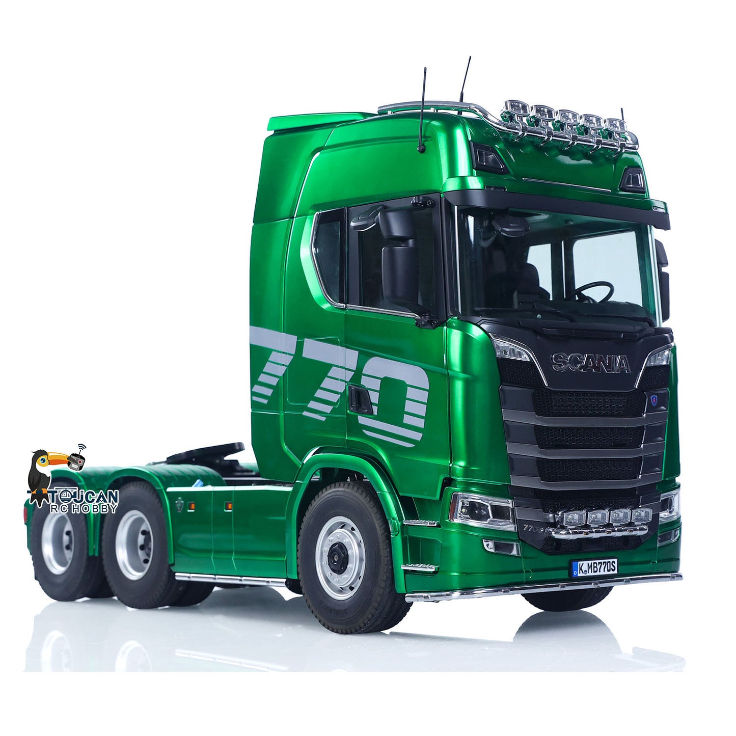 US Stock 1/14 KABOLITE RC Tractor Truck SC 770S 100 6X6 2Speed Romote Control Vehicle Axle Locks Metal Chassis Rail Openable Door RTR