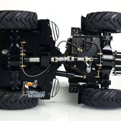 LESU AOUE AT1050 1/14 Metal 4X4 RC Hydraulic Telescopic Arm Loader FlySky I6S Radio Controller Fork Bucket Sound Light System