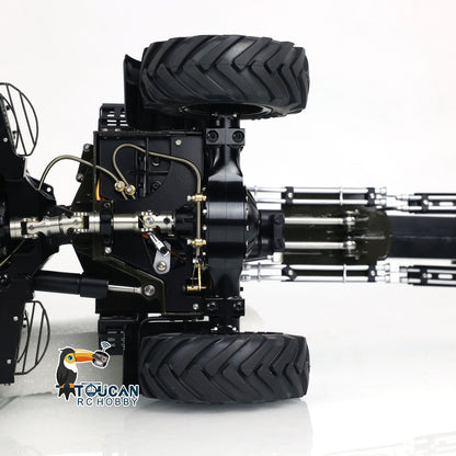 LESU AOUE AT1050 1/14 Metal 4X4 RC Hydraulic Telescopic Arm Loader FlySky I6S Radio Controller Fork Bucket Sound Light System